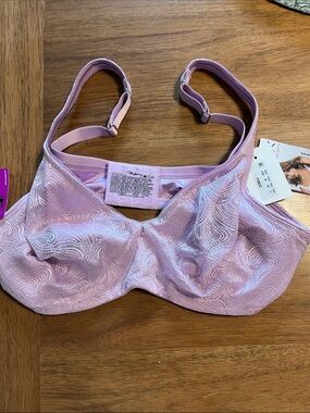 Playtex Lavender Lace-Effect Underwire Bra 36c